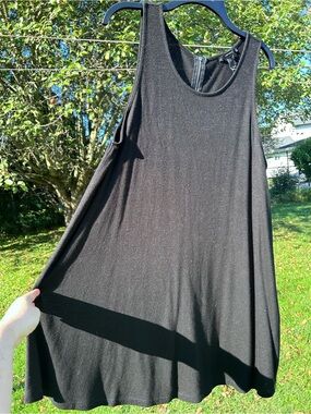 2010s Forever 21 Black Sleeveless Mini Swing Dress